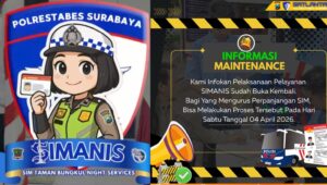 AKP Tri Arda Meidiansyah, S.TR. K, Sik: Kami Pastikan Layanan SIMANIS di Taman Bungkul Kembali Hadir Mulai 4 April 2026