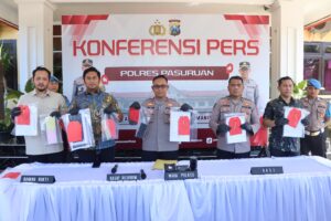 Polres Pasuruan Tindak Tegas Tambang Ilegal, 5 Tersangka dan Alat Berat Disita