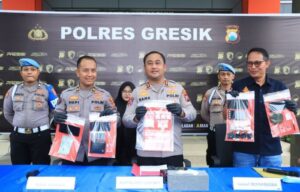 Satresnarkoba Polres Gresik Ungkap Peredaran Narkoba Lintas Kota, 68,211 Gram Disita