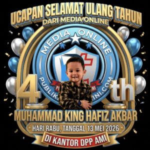Milad ke-4 Muhammad King Hafiz Akbar, Keluarga Besar Publikasiterkini.com Sampaikan Doa Terbaik