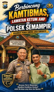 Perkuat Kamtibmas dan Jogo Suroboyo, Ketum AMP Gelar Lawatan Sinergis ke Polsek Semampir