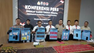 Modus Baru! Polres Mojokerto Kota Gulung Jaringan Peredaran Narkoba Cair