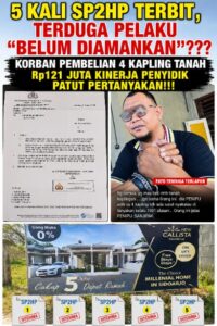 Dugaan Penipuan 4 Kapling Tanah: 5 Kali SP2HP Keluar, Penyidik Polresta Sidoarjo Dinilai Lamban