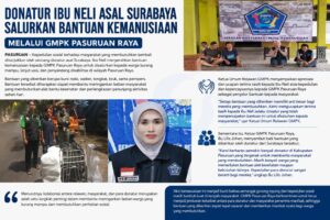 Donatur Ibu Neli Asal Surabaya Salurkan Bantuan Kemanusiaan Melalui GMPK Pasuruan Raya