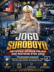 JOGO SUROBOYO” Antisipasi Antrean Panjang dan Pastikan Stok Aman, Polrestabes Surabaya Pantau Distribusi Solar Real-Time