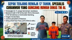 Spesialis Curanmor Seorang Remaja Diamankan Polsek Kenjeran, Sudah 8 Kali Beraksi