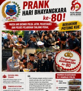 Hari Bhayangkara ke-80, AMI Buat Kejutan Unik untuk Polda Jatim, Polrestabes Surabaya dan Polres Pelabuhan Tanjung Perak