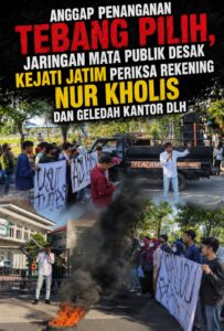 Anggap Tebang Pilih, Jaringan Mata Publik Desak Kejati Jatim Periksa Rekening Domestik Nur Kholis dan Geledah Kantor DLH