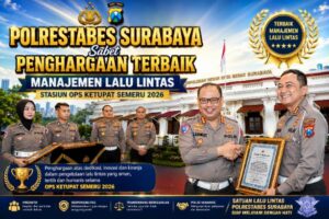 BRAVO! Polrestabes Surabaya Sabet Penghargaan Terbaik Manajemen Lalu Lintas Stasiun dalam Operasi Ketupat Semeru 2026