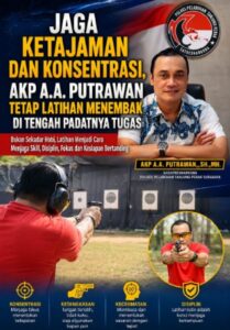Jaga Ketajaman dan Konsentrasi, AKP A.A. Putrawan, S.H., M.H., Tetap Latihan Menembak di Tengah Padatnya Tugas