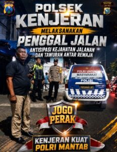 Polsek Kenjeran Gelar Penggal Jalan, Antisipasi Kejahatan Jalanan dan Tawuran Antar Remaja