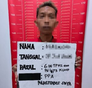 Polrestabes Surabaya Amankan Pria 39 Tahun, Diduga Setubuhi Anak Tirinya yang Masih 12 Tahun
