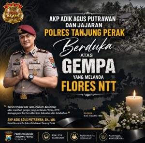 Gempa Flores NTT, Kasat Resnarkoba Polres Tanjung Perak AKP Adik Agus Putrawan Sampaikan Duka Mendalam