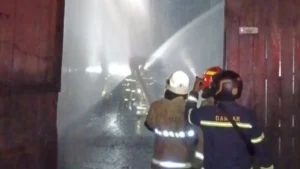 Gudang Kosong Milik Tjio Herlianto di Tandes Ludes Terbakar