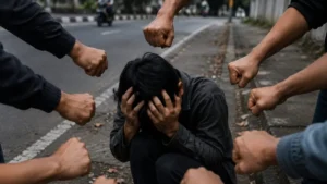 Mau Curi Motor Gagal Karena Terkunci, Pelaku di Jagir Surabaya Diamuk Massa