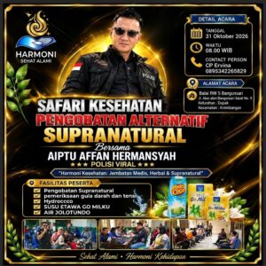 Gandeng ‘Polisi Viral’, Harmoni Sehat Alami Gelar Pengobatan Supranatural Gratis di Krembangan